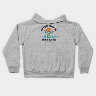 Outer space With Cats Kids Hoodie